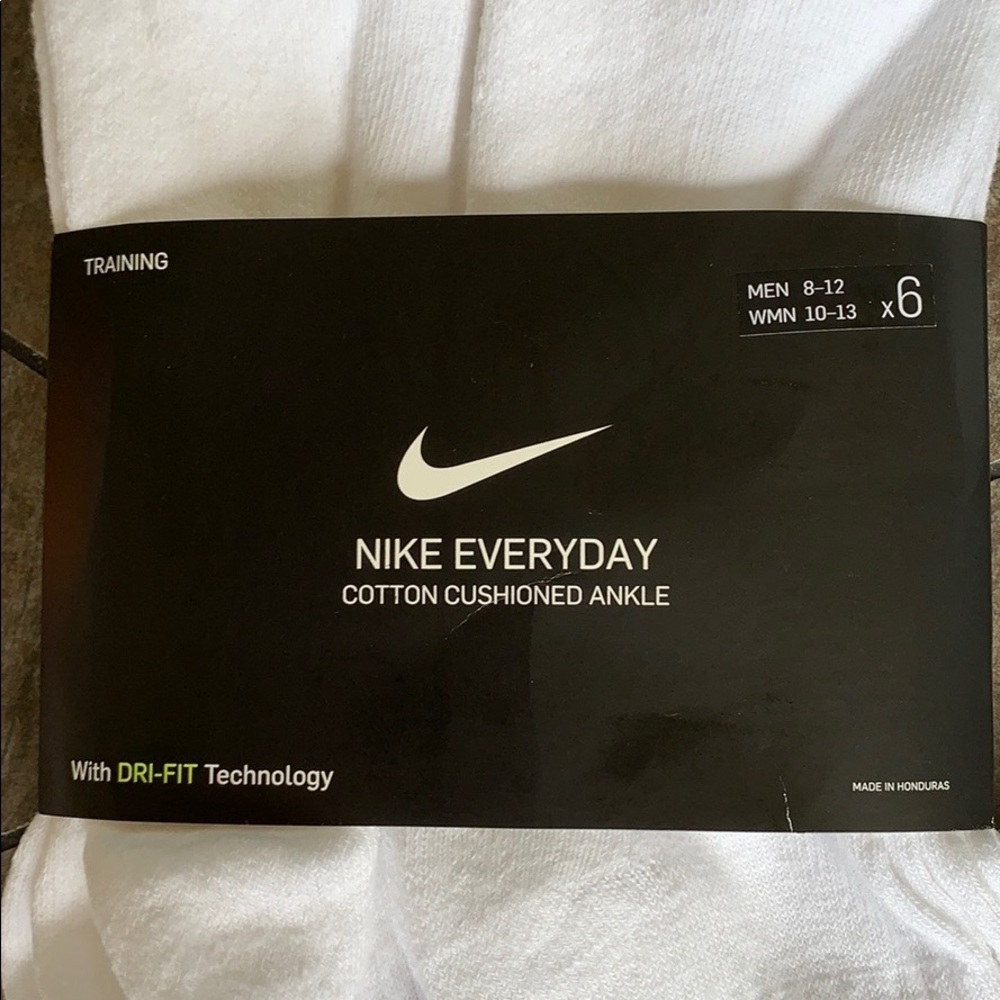 NIKE EVERYDAY COTTON CUSHIONED ANKLE 6 pairs socks - Picture 13 of 16